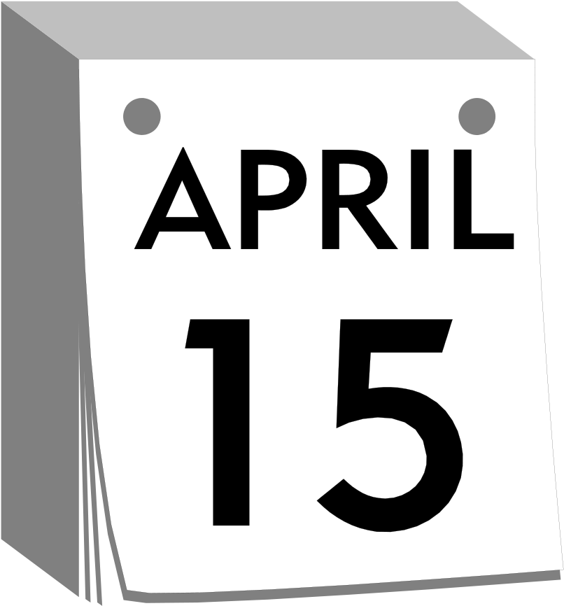 Calendar Clipart With Transparent Background - April 1 (840x900)