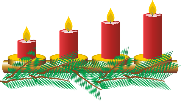 Advent, Fjerde Bruk, Christmas - Adviento Png (608x340)