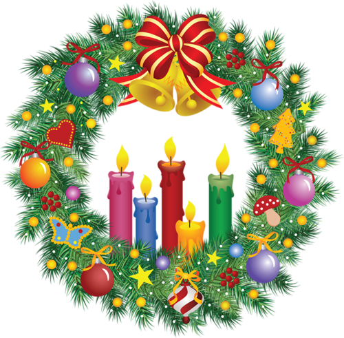 Ik Vasárnap ,advent3,advent2,egy Gyertyában,advent - Free Image Christmas Wreath (500x491)