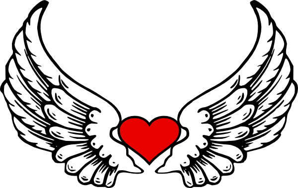Love Wings Clip Art At Clker - Angel Wings And Halo (600x379)