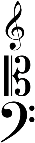 3clefs Vert - Tenor Clef Bass Clef (200x600)