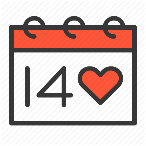 Calendar Icons Cute - Valentine Day Transparent Calendar (512x512)