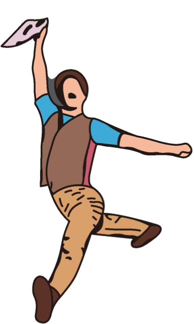 Newsies Jumping Newsboy Lapel Pin - Newsies Transparent (388x707)