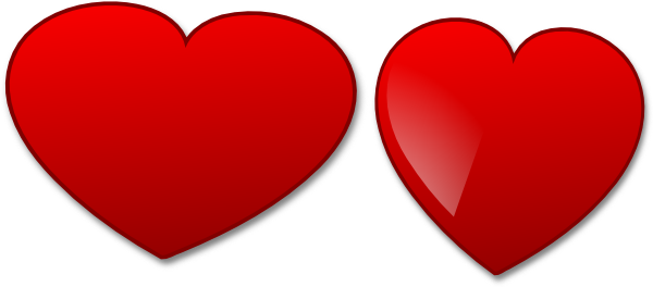 Heart Clipart Clipart Wide - Heart Wide (600x264)