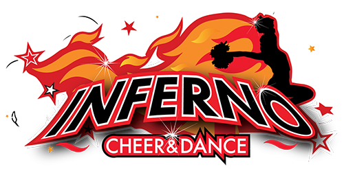 Inferno Logo White Outline 500px - Inferno Cheerleaders (500x246)