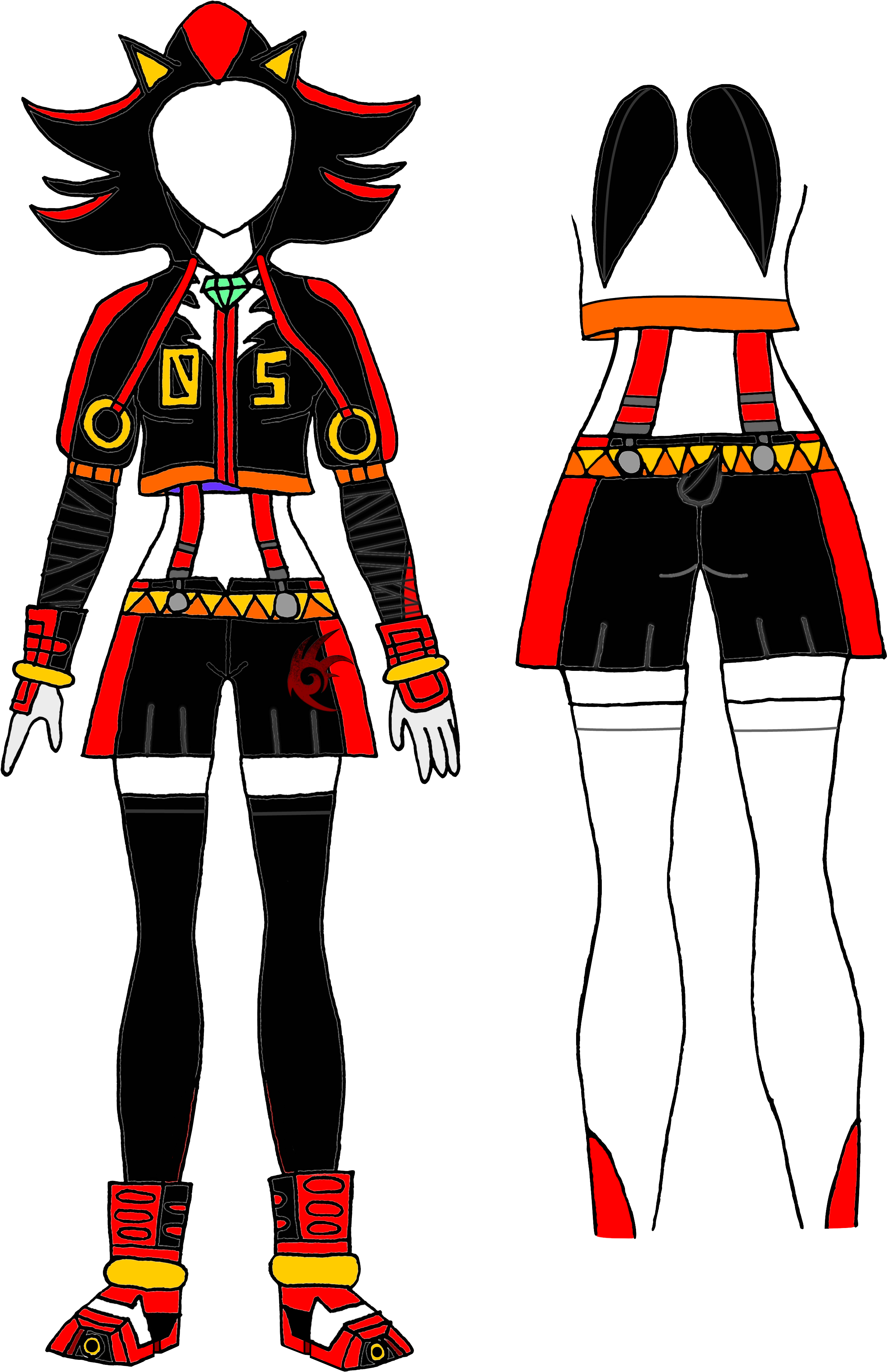 Boom Comes The Shadow Costume Design - Shadow The Hedgehog Jacket (2800x4000)