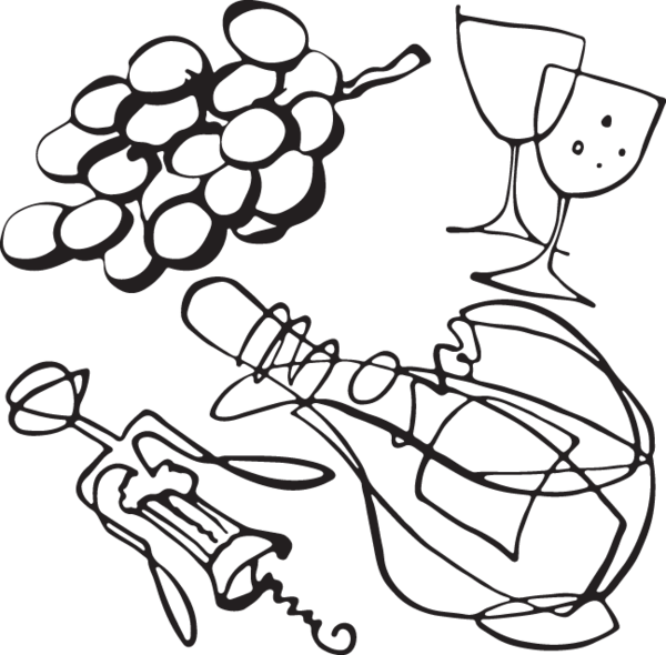 Vector Eps Clipart, Wine Related Copyright - Grapes (600x590)