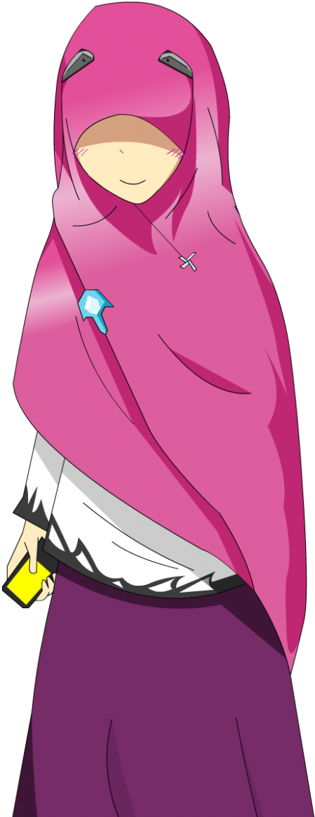 Jilbab Hitam Berpena Tajam » Jilbab Hita Berpena Tajam - Hijab Syar I Vector (585x1168)