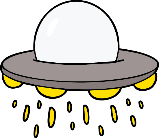 Cartoon Flying Saucer - Caricature (550x478)