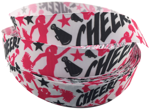 Pink Cheerleading Ribbons 7/8" - Belt (500x500)