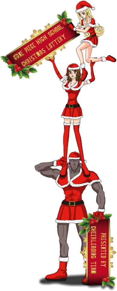 Ophs Christmas Cheerleaders Lottery Installation By - Cheerleader Christmas (400x1000)