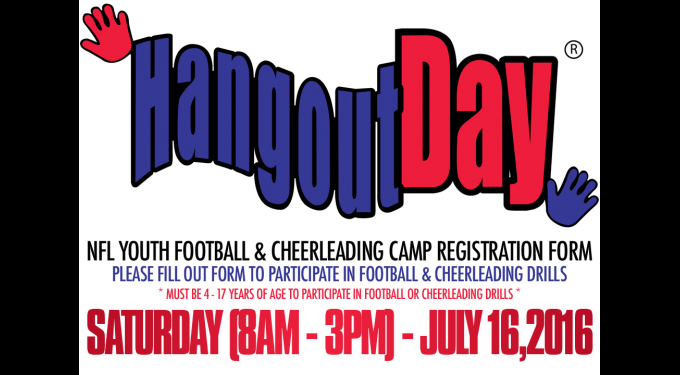 Annual Hangout Day Nfl Youth Football & Cheerleading - Poster (680x375)