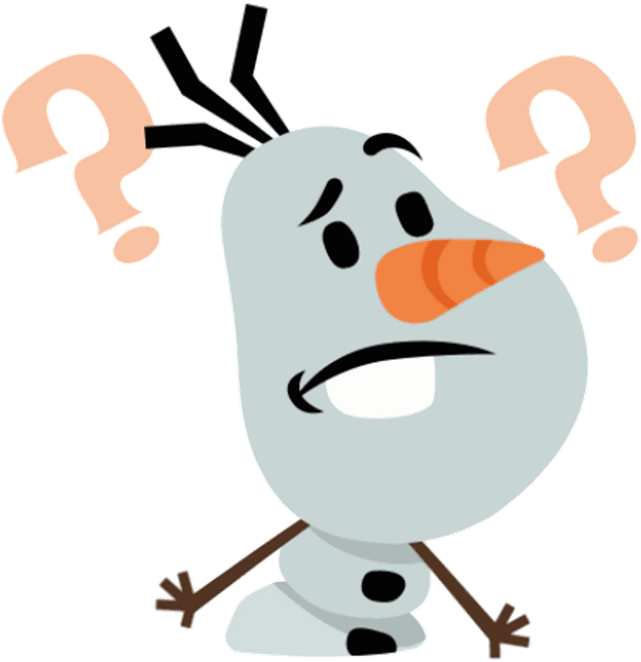 What Confused Olaf Snowmanfreetoedit - Interrogante Gif (1024x1024)