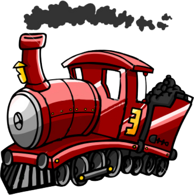 Trains - Cartoon Trains With Smoke (398x400)