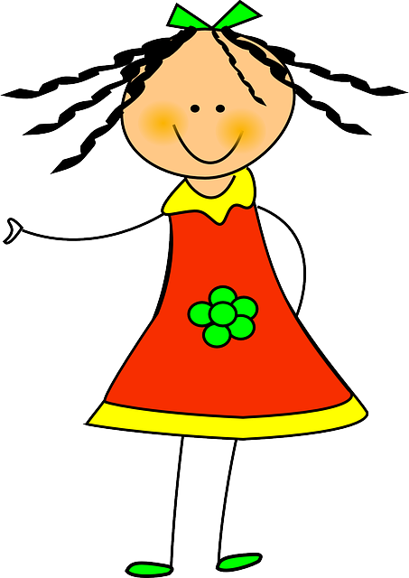 Skirt Girl, Doll, Toy, Cute, Waving, Skirt - Doll Clip Art (453x640)
