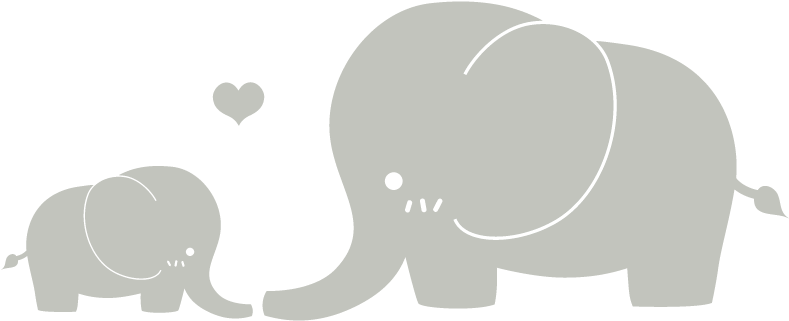 Infant Elephant Mother Silhouette Clip Art - Elephant And Baby Elephant Cartoon (800x800)