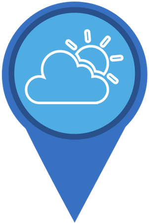 Pin Marker Weather Signal Icon - Icon (494x550)