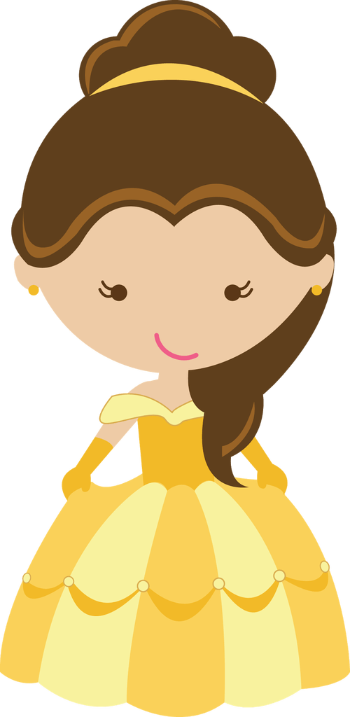 Festa Infantil A Bela E A Fera - Bella Y Bestia En Caricatura (500x1024)