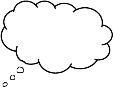 Thought Bubble Transparent Png Images - Transparent Background Thought Bubble Png (400x314)