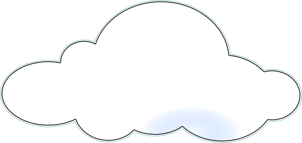 Clouds Images Clip Art Cloud Clip Art At Clker Vector - Line Art (600x285)