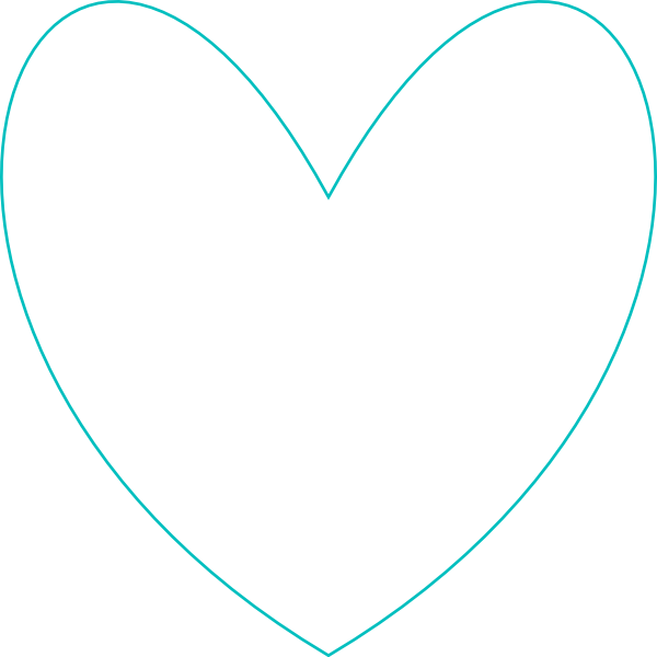 Blue Heart Svg Clip Arts 600 X 600 Px - Blue Heart Outline Png (600x600)