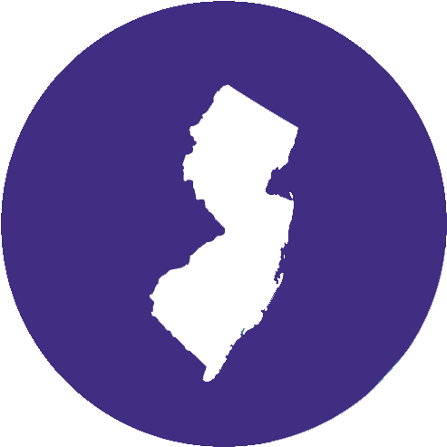 New Jersey - New Jersey Purple Black Shower Curtain (507x509)