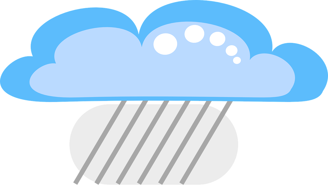 Cloud Rain Weather Png Image - Clouds With Rain Animation (1280x724)
