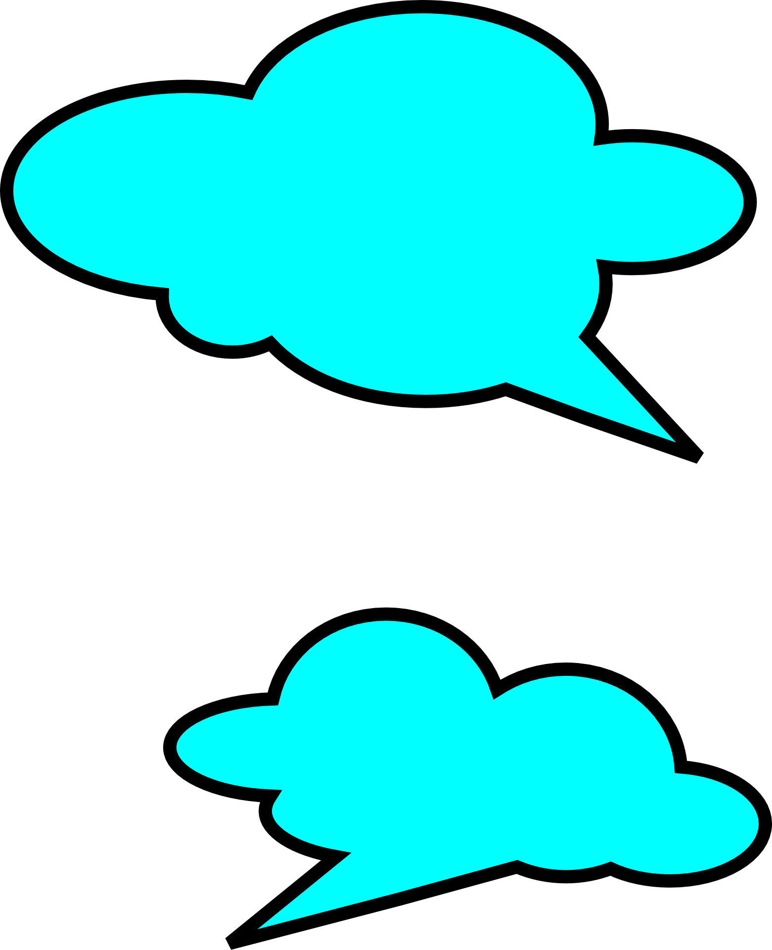 Bubble Cloud Speech Balloon Callout Clip Art - Speech Balloons Png Yellow (1697x2400)