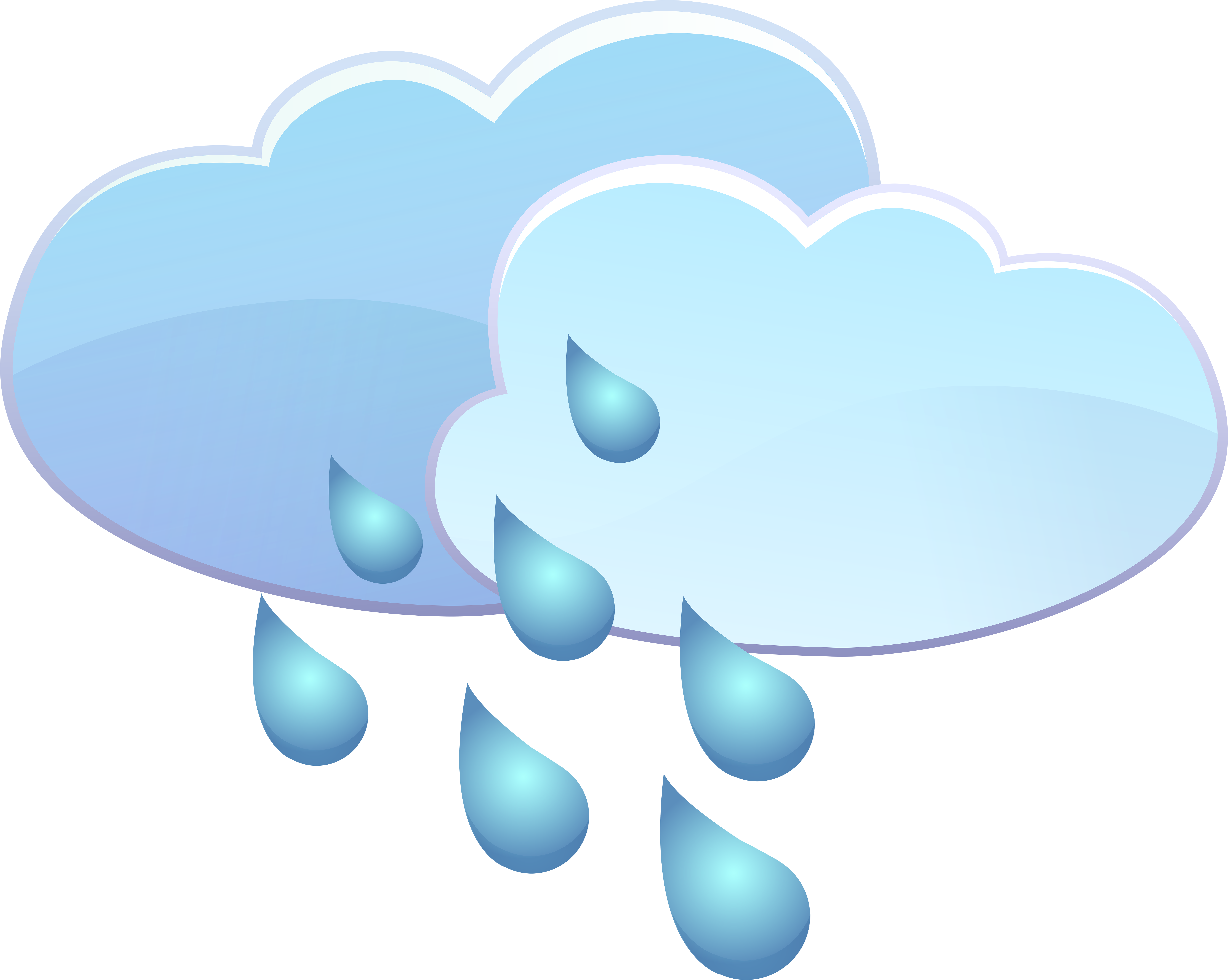 Clouds And Rain Drops Weather Icon Png Clip Art - Clouds And Rain Drops Weather Icon Png Clip Art (8000x6387)