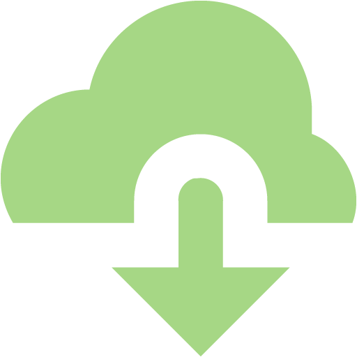 Guacamole Green Cloud Download Icon - Red Cloud Download Icon (512x512)