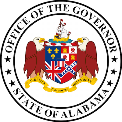 The Seal Features A Depiction Of The Flag Of Every - Alabama Coat Of Arms (400x400)