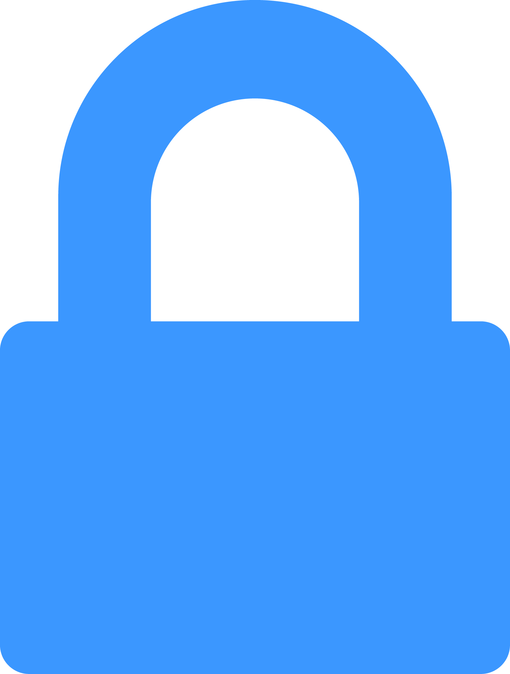 Complete Data Privacy - Lock Icon Png Blue (1638x2165)