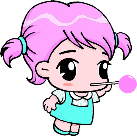 Pink Hair Girl Blowing Bubbles - Pink Hair Girl Blowing Bubbles (600x600)