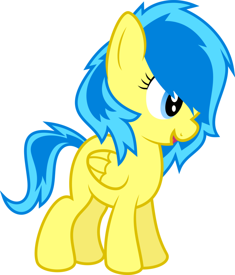 Blueberry Blitz- Filly Version By Blueblitzie - Mlp Pegasusfilly Oc (827x965)