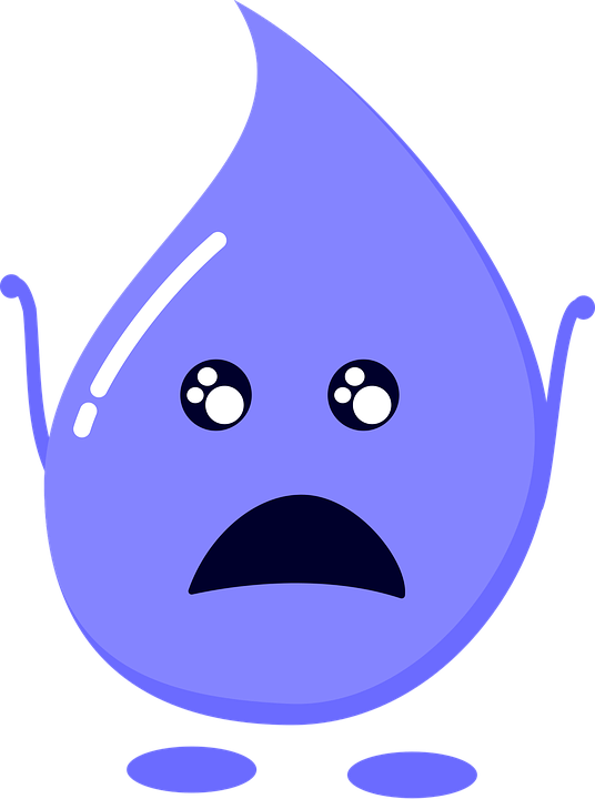 Shocked Cartoon 9, Buy Clip Art - Water Drop Png (953x1280)