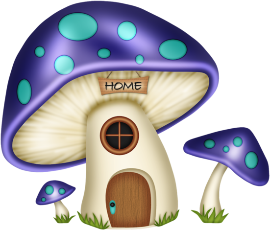Champignons,png,tubes - Tube Psp Maison Champignon (600x560)
