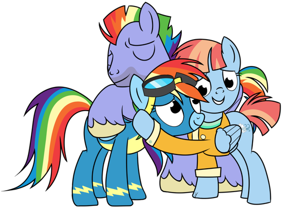 Rainbow's Family My Little Pony, Ponyart, Rainbow Dash, - My Little Pony: Friendship Is Magic (600x470)