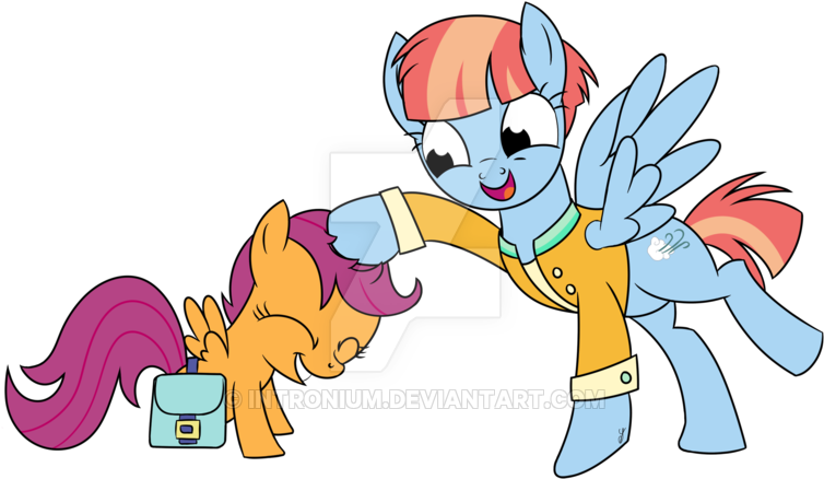Scootaloo And Windy Whistles By Intronium - Cartoon (800x474)