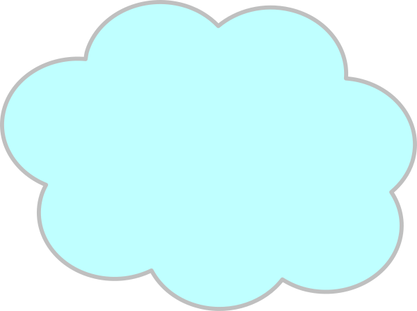 Blue Cloud 3 Clip Art At Clker - Clip Art (600x447)