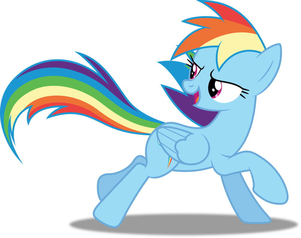Vector - My Little Pony Rainbow Dash Running (1005x795)