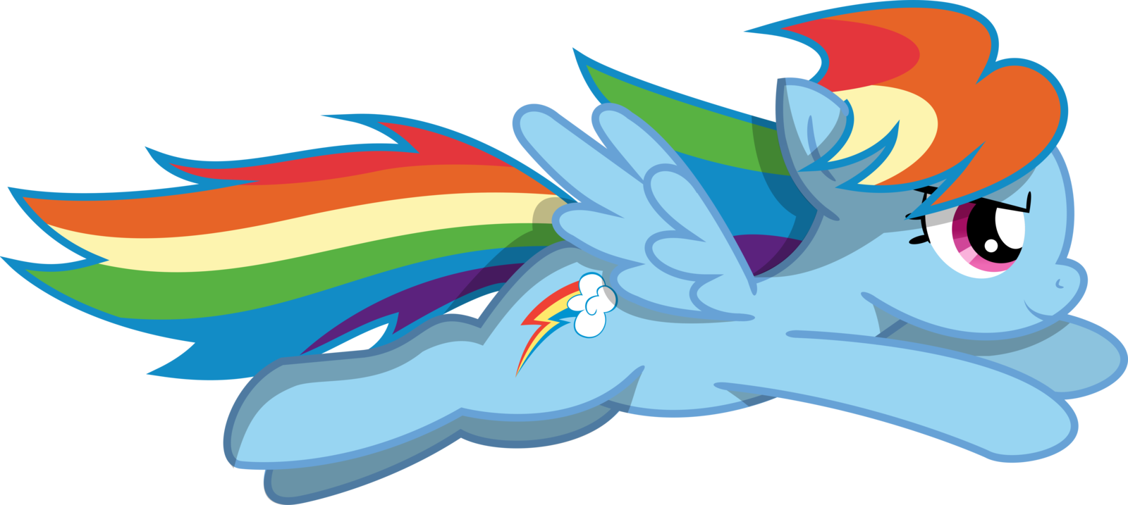 Rainbow Dash Pony Drawing Flight - Draw Rainbow Dash Flying (1600x717)