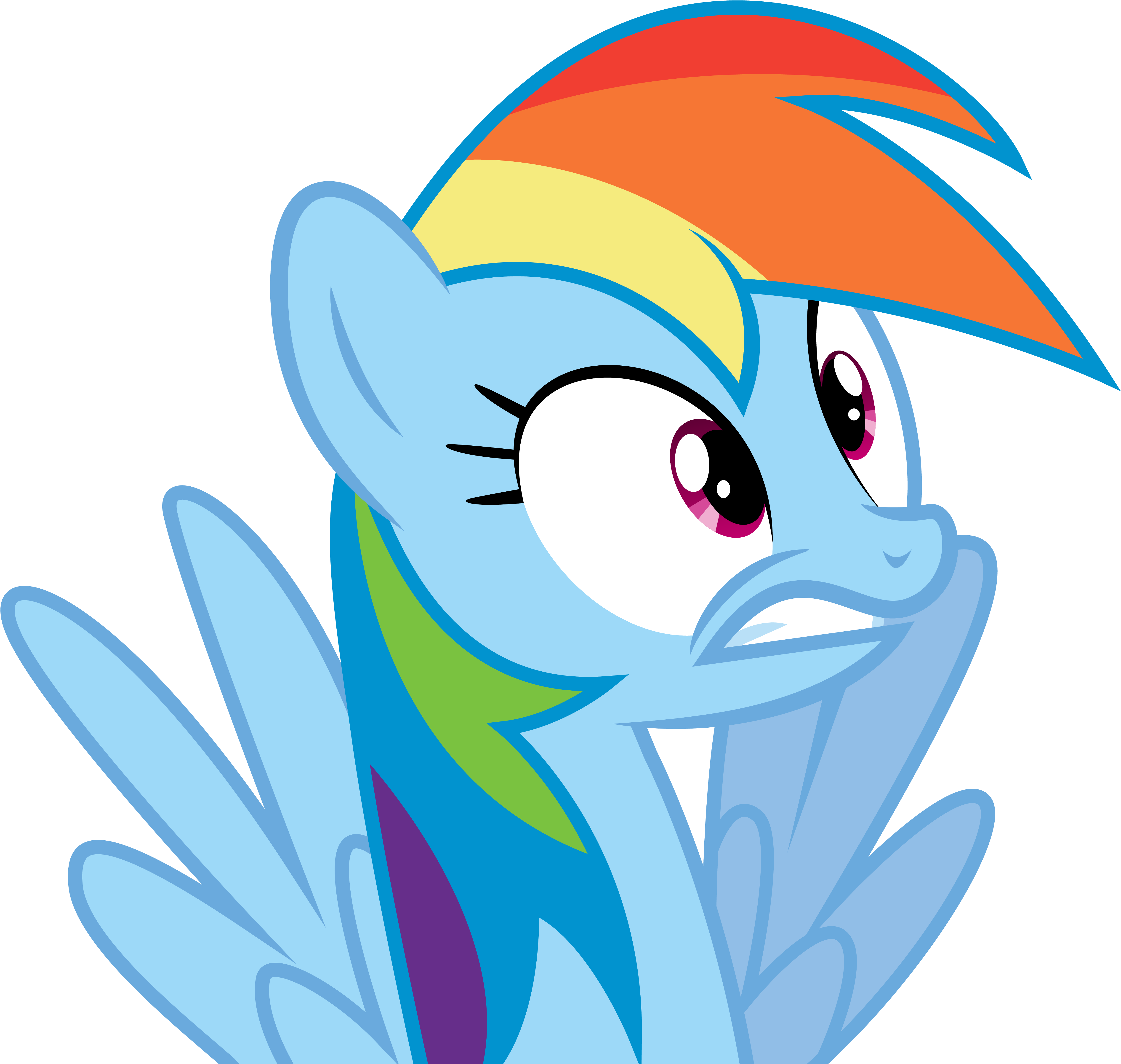 Rainbow Dash Scared By Paulysentry Rainbow Dash Scared - My Little Pony Rainbow Dash Skard (5013x4725)