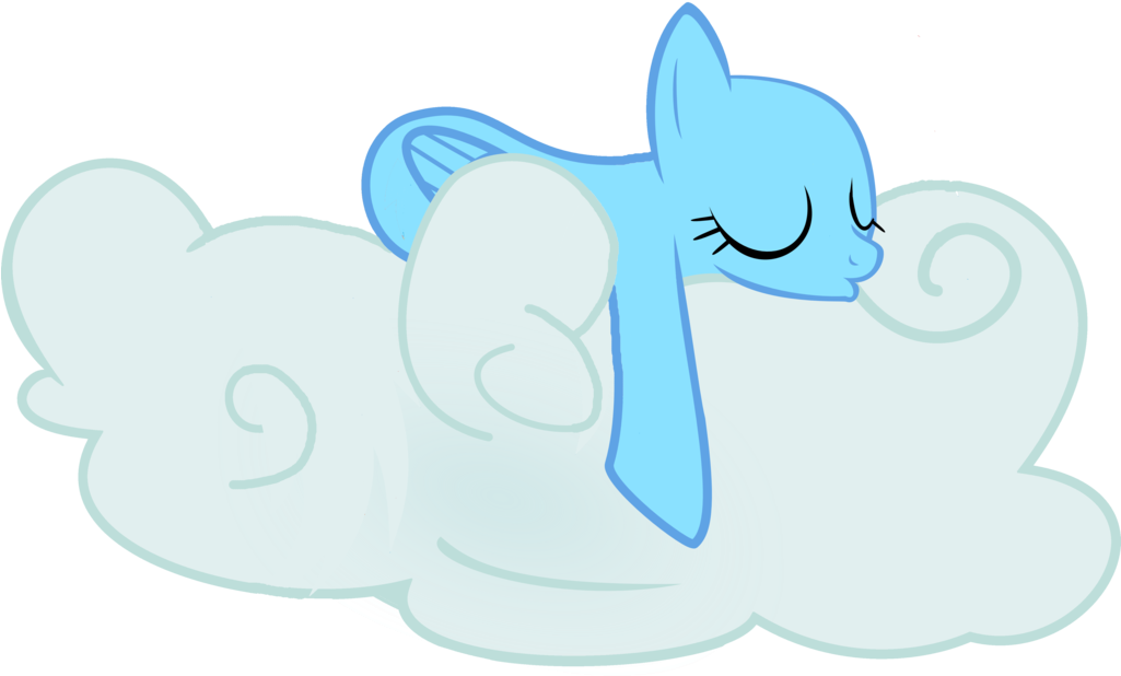 My Little Pony Pegasus Base With Hair - Pegasus On Cloud Base (1024x637)