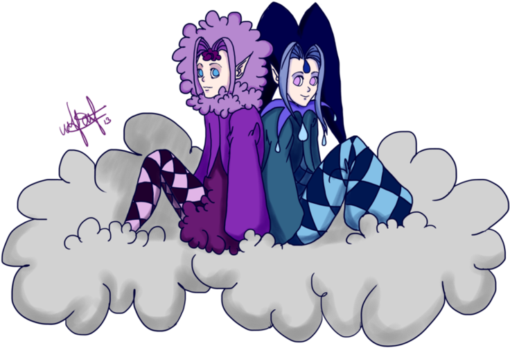 The Cloud And The Rain By Lawalenn - Cartoon (894x894)