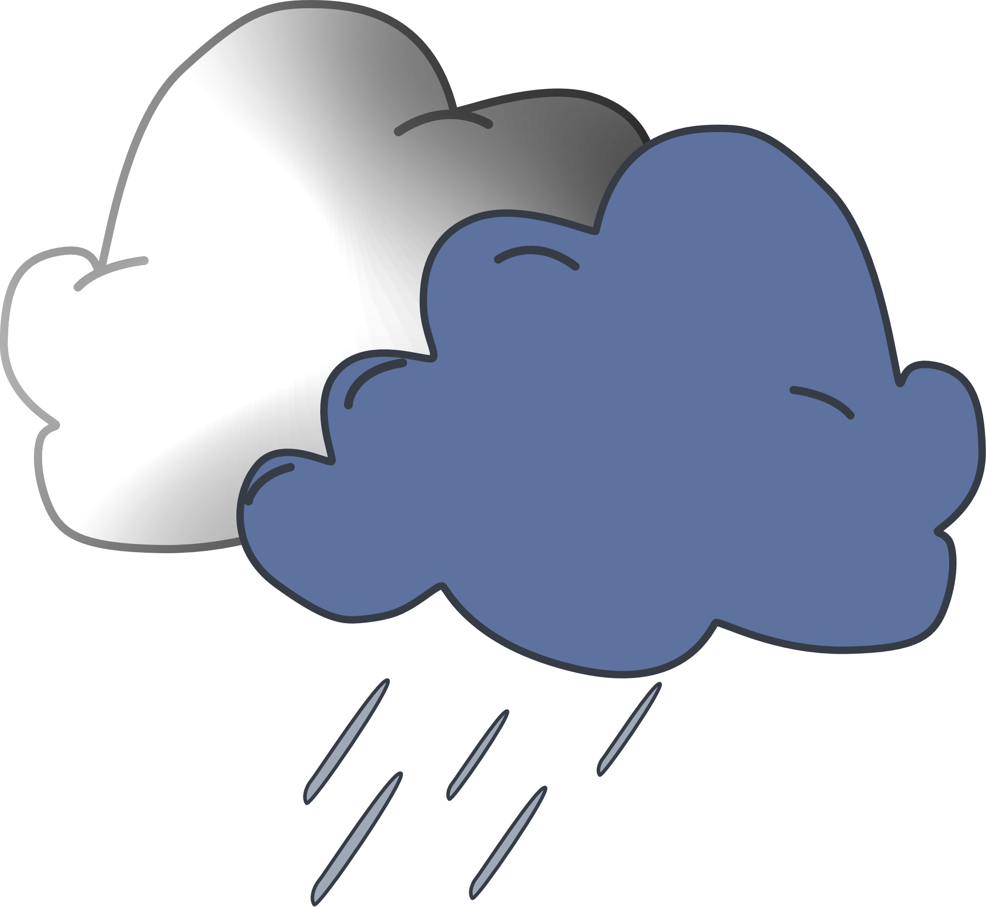 Thunder Rain Cloud Storm Weather 944524 - Clip Art (2032x1869)