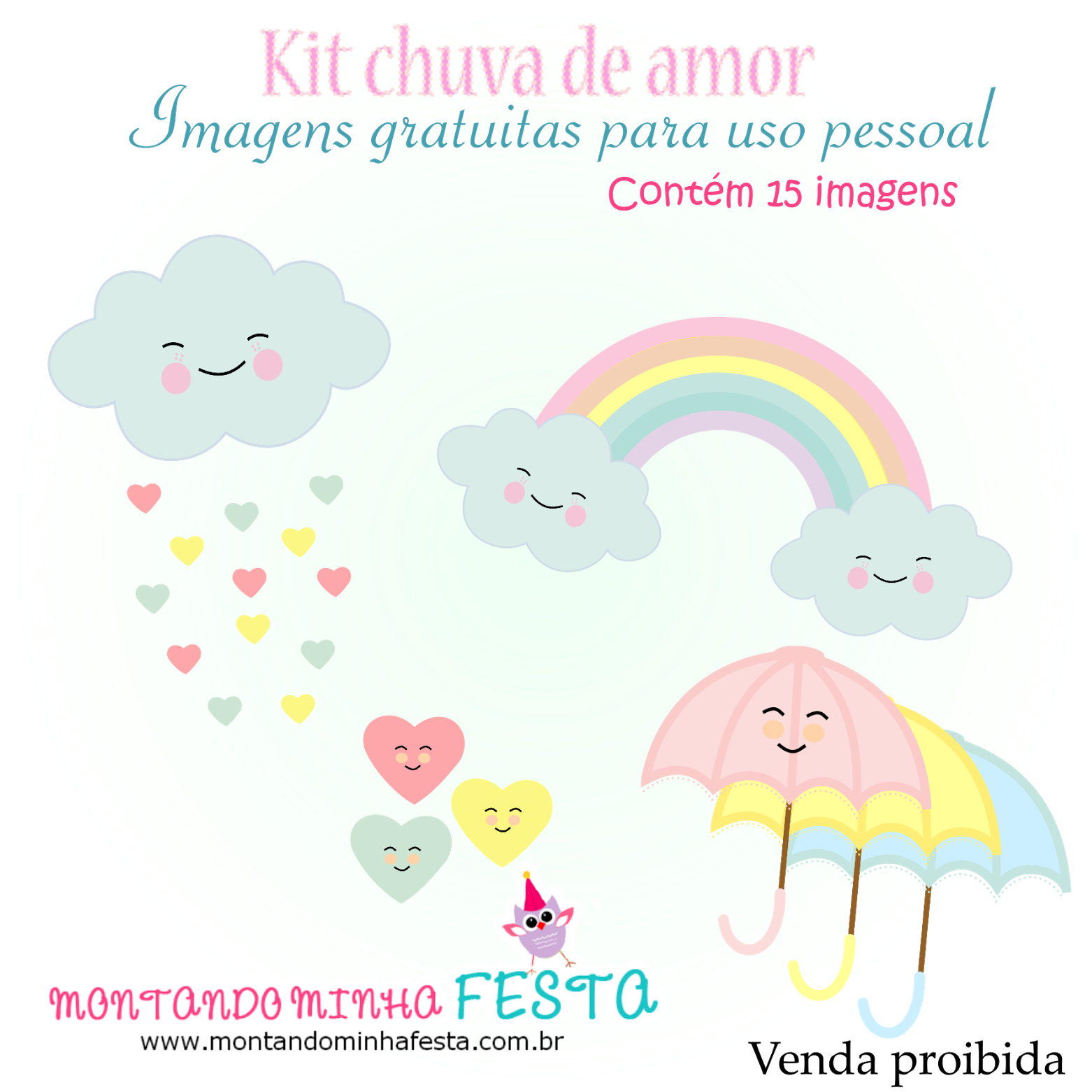 Kit Digital Chuva De Amor Montando - Chuvinha De Amor Para Imprimir (1600x1564)