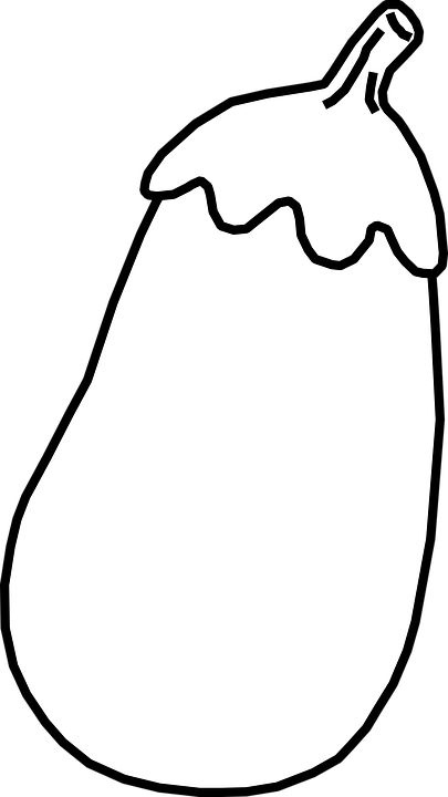 Pizza Black Cliparts 27, Buy Clip Art - Black And White Vegetables (405x720)