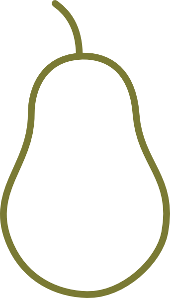 Pear Outline Clip Art Download - Clip Art (342x598)