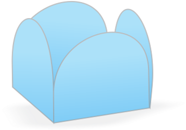 Forminhas 4 Pétalas Liso Azul Claro - Blue (450x400)