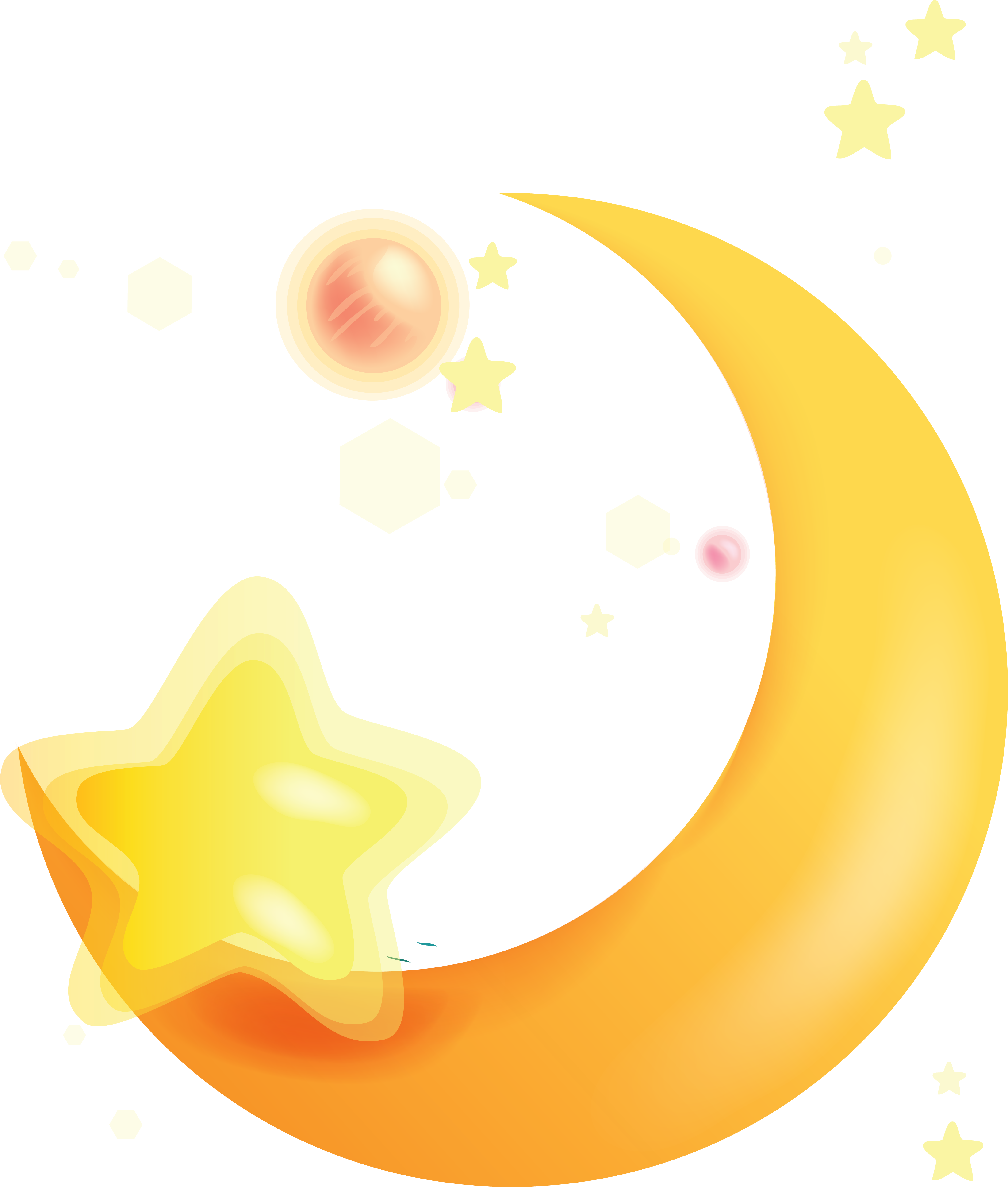 Cute Stars Moon Drawing - Portrait Of A Man (4565x5325)